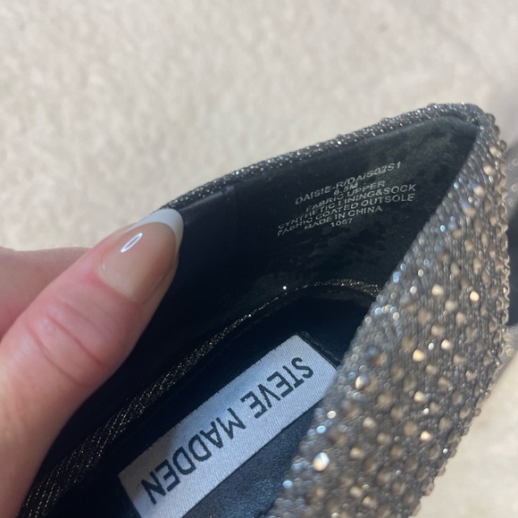 Steve Madden Daisy Gunmetal Rhinestone Heels - Picture 6 of 9